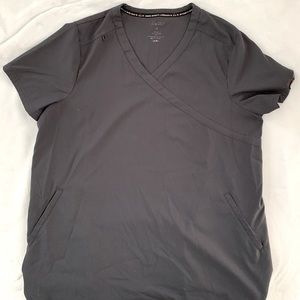 Maternity stretch scrub top